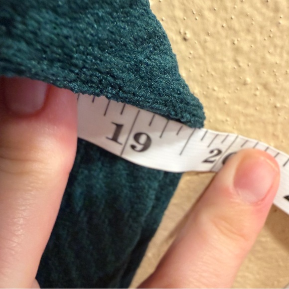 Anthropologie THML Green White Christmas Holiday Sweater Top Small - Picture 7 of 12